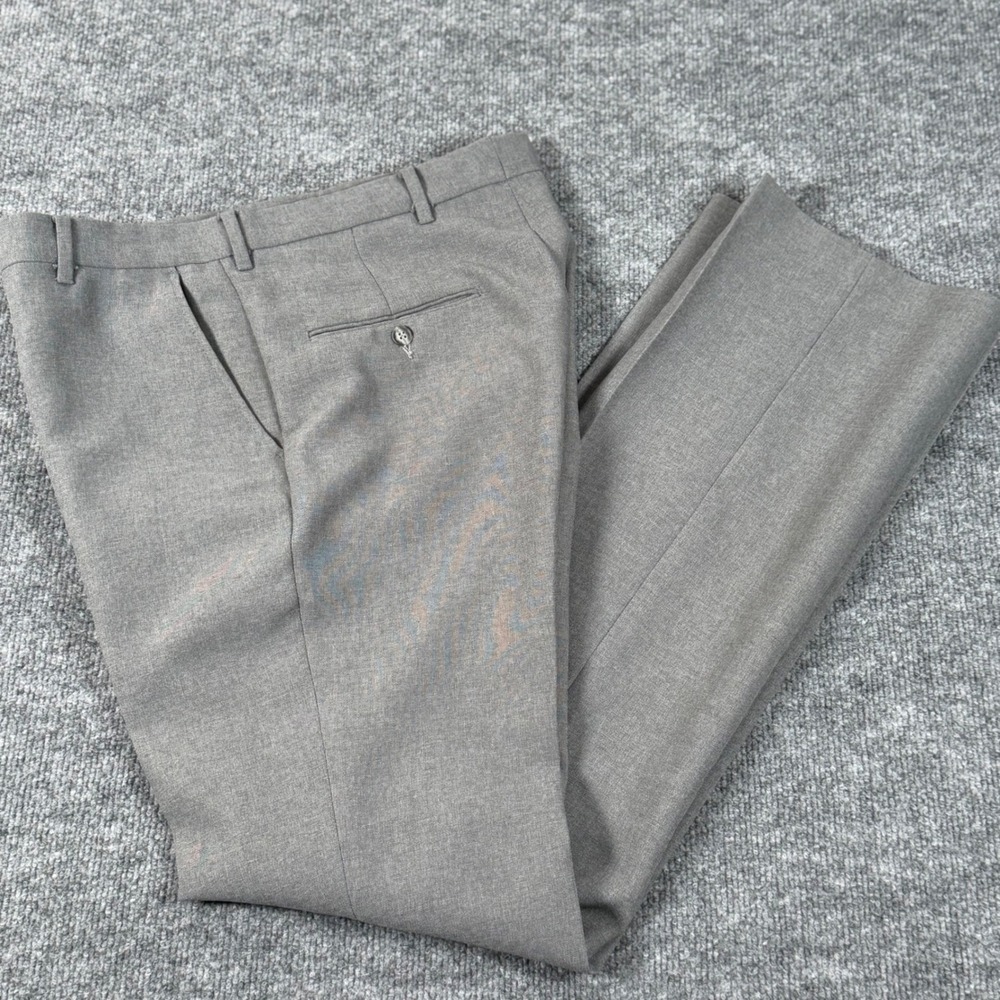Vintage‎ Y2K 80s 90s Botany 500 Size 31X34 Gray Pleated Dress Pants Made In USA